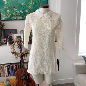 Oak & Fort lace collared mod mini dress